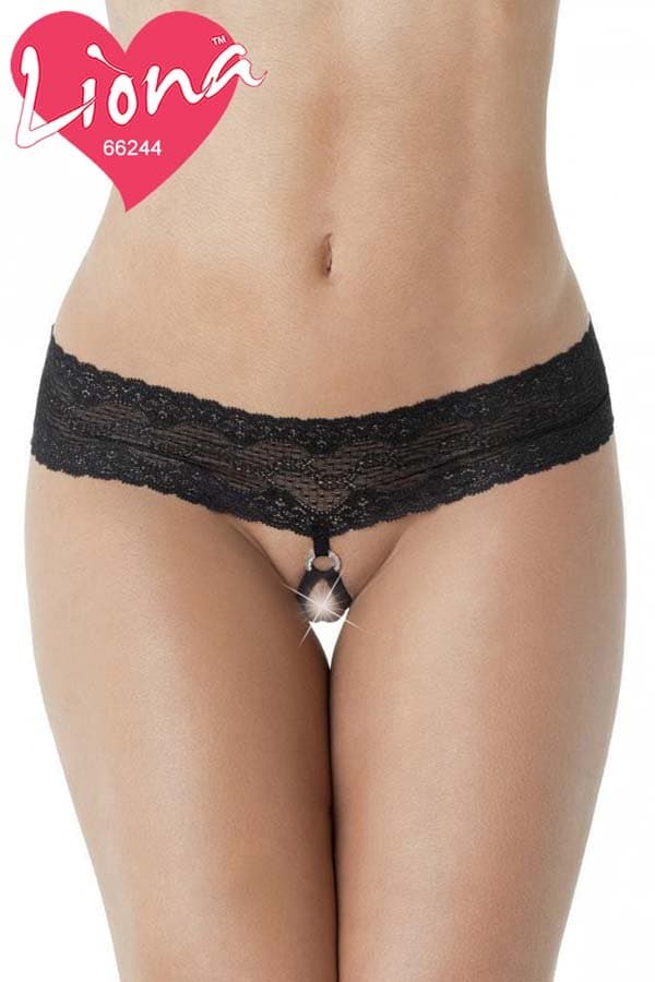 İpli Büyük Beden Dantel Külot