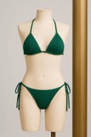 Bikini Mayo Yeşil Bağlamalı Trikin - Kadın Bikini