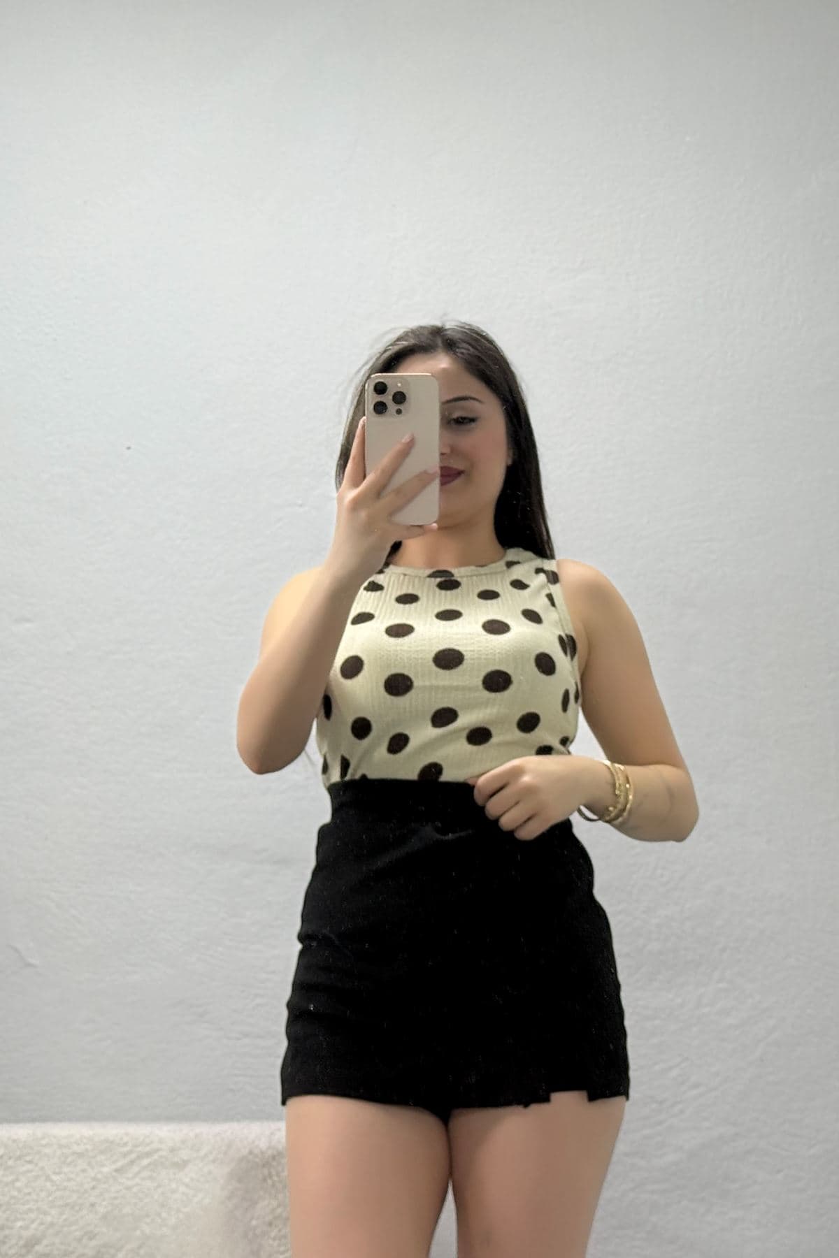 Puanlı Sıfır Kol Bürümcük Body Bej - 4216.1247.