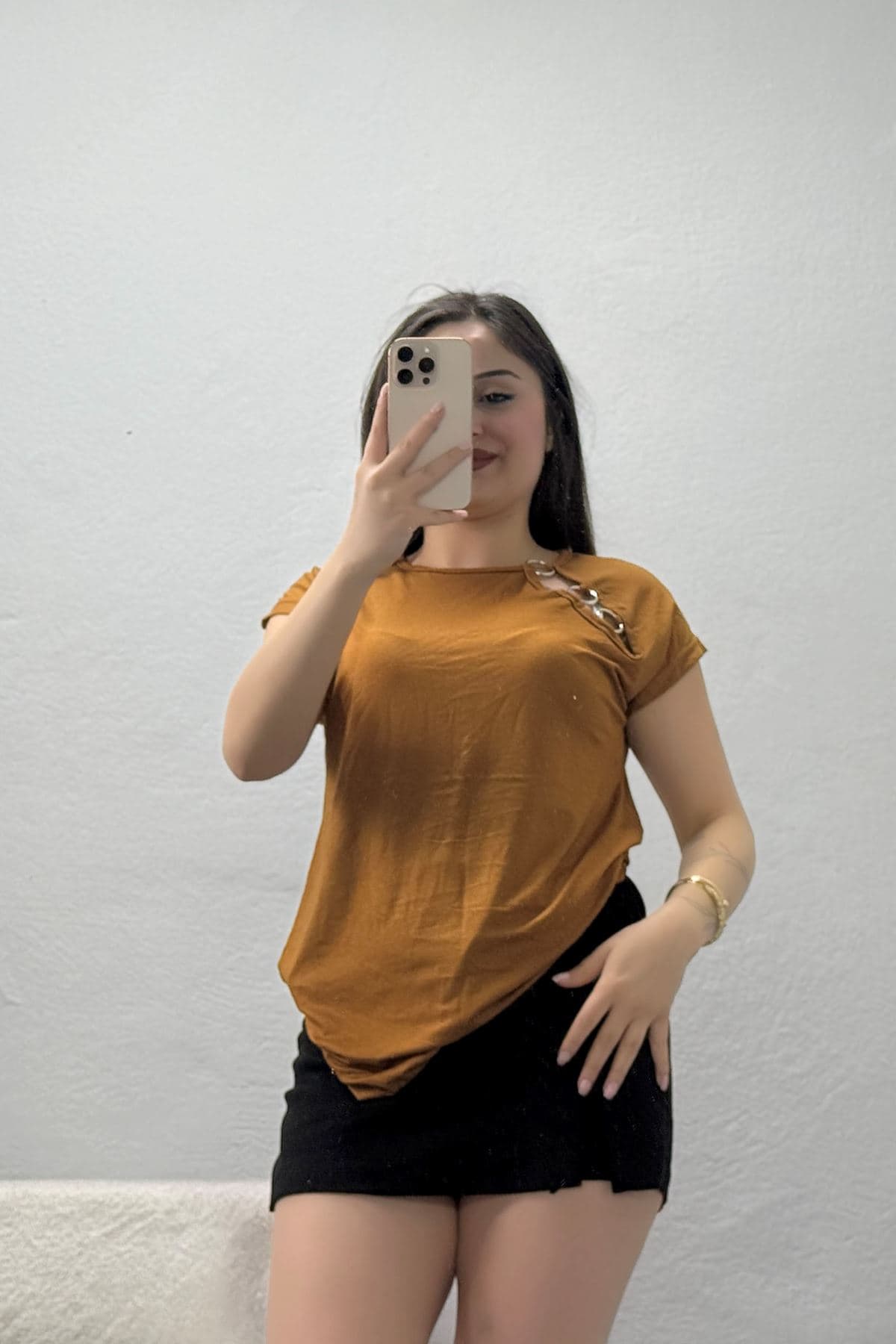 Halka Detaylı Bluz Camel - 43989.599.