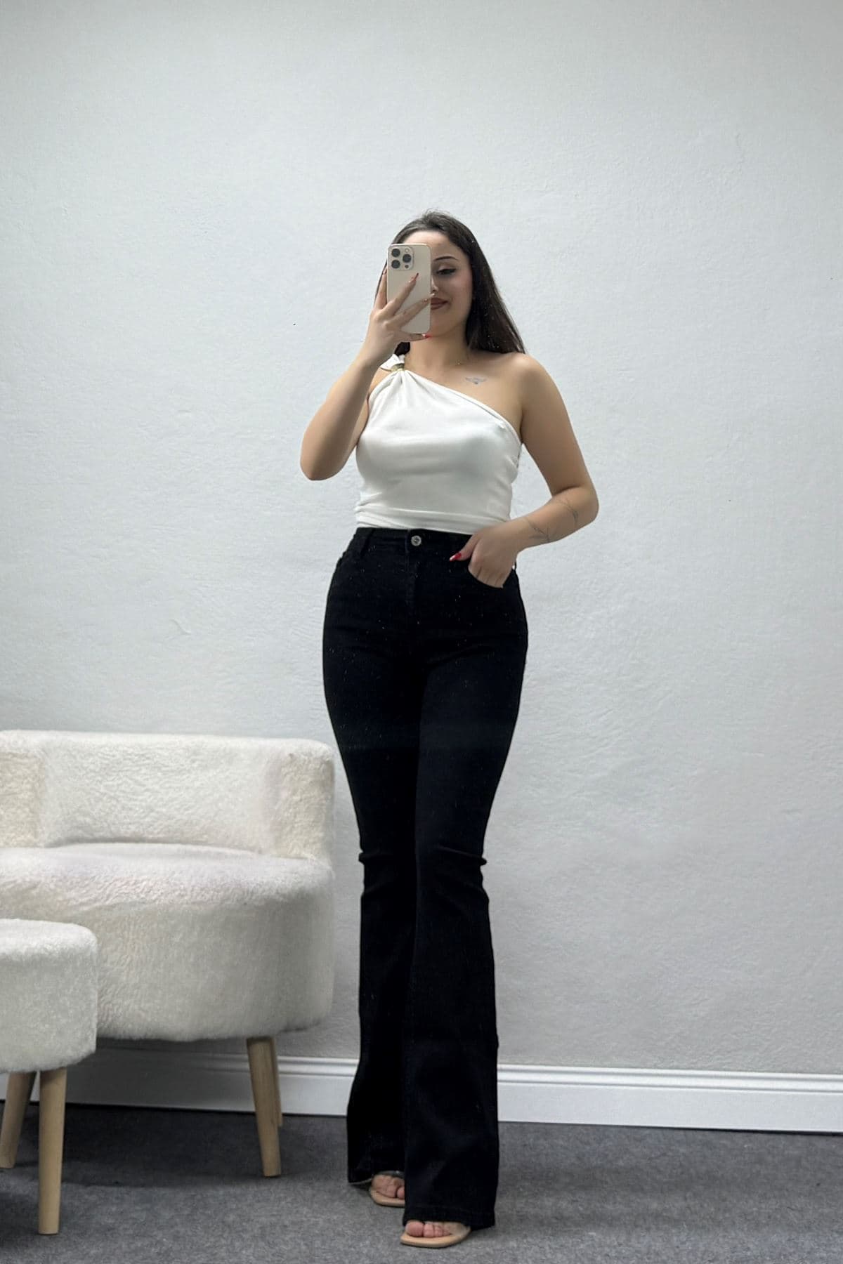 İspanyol Kot Pantolon Siyah - 44157.1184.
