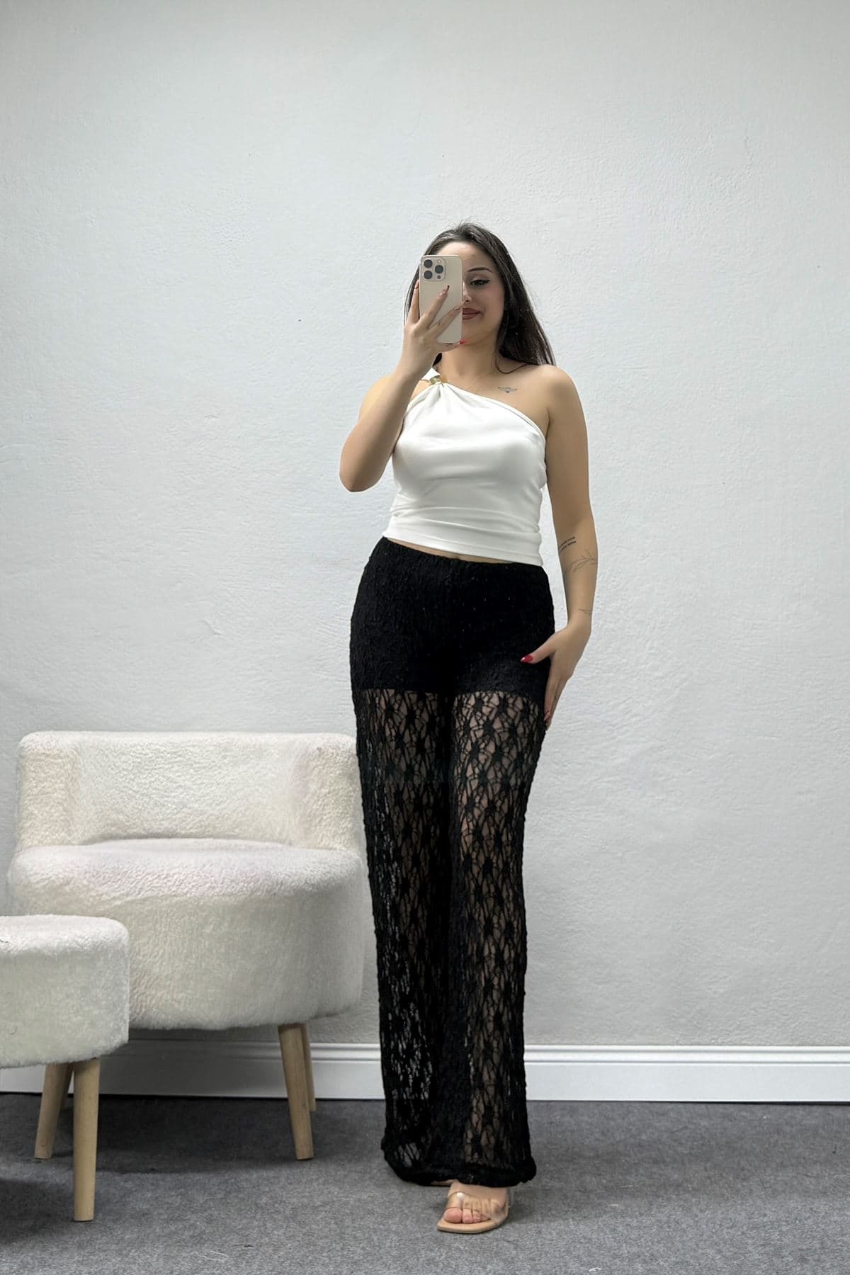 Dantelli Pantolon Siyah - 75096.2202.