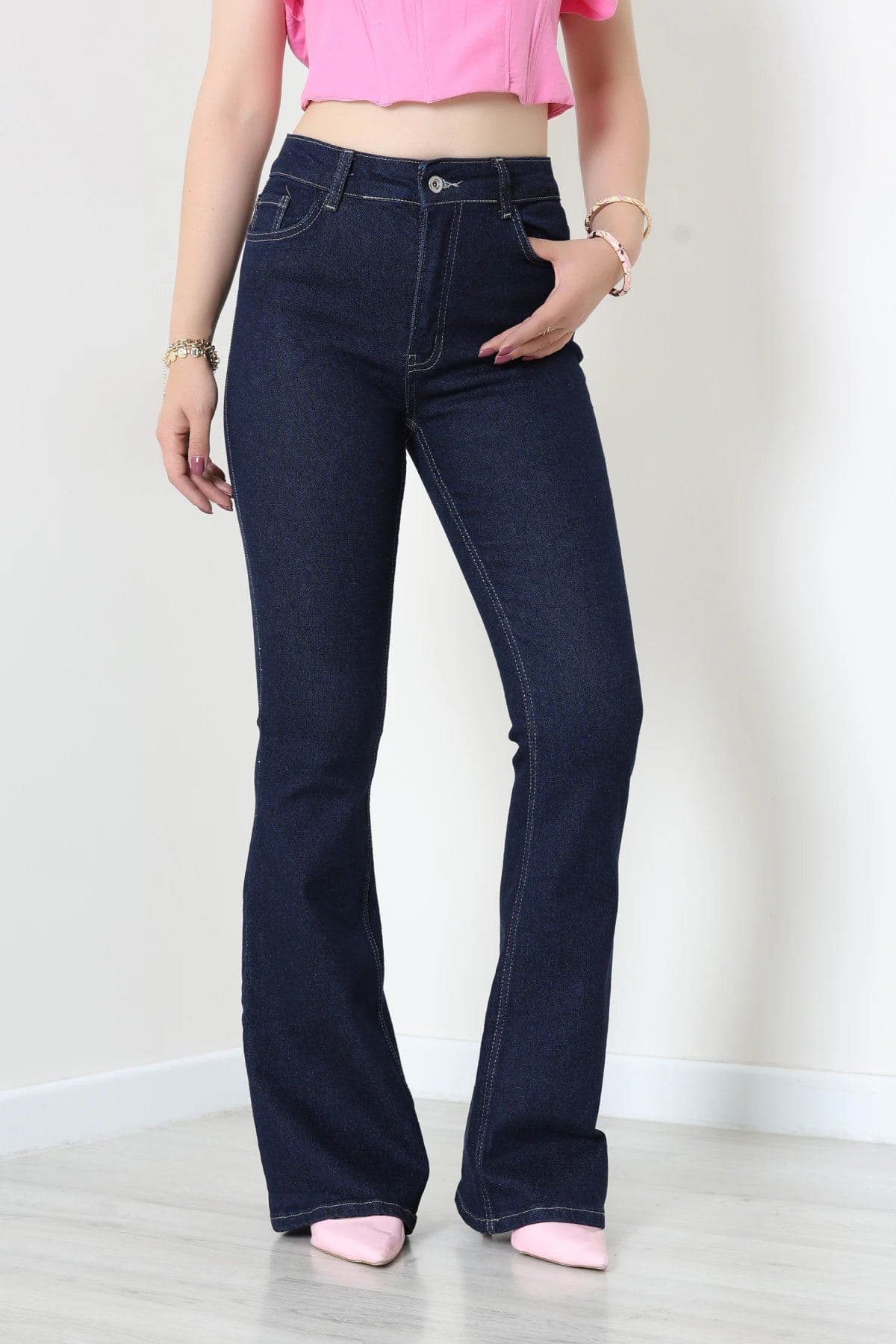 İspanyol Kot Pantolon Lacivert - 44157.1184.
