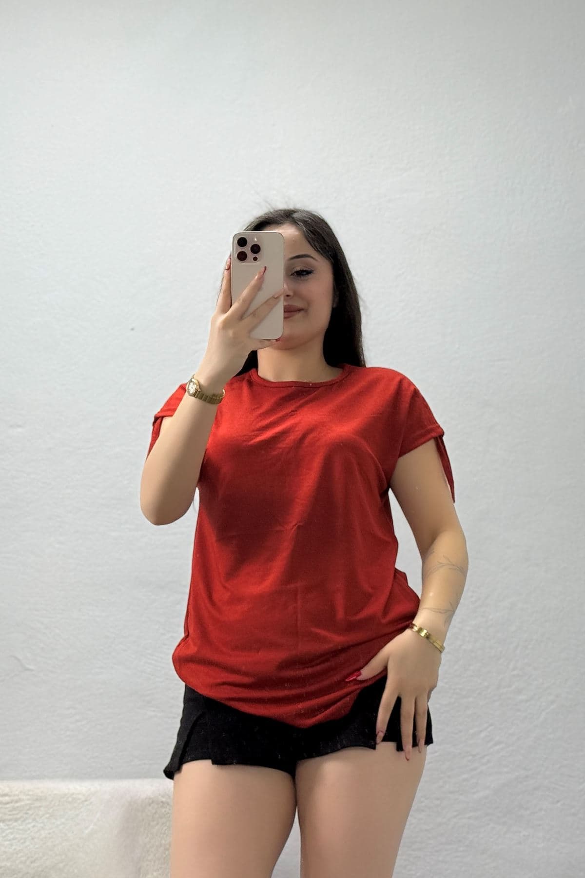 Bağcık Detaylı Bluz Kiremit - 20921.599.