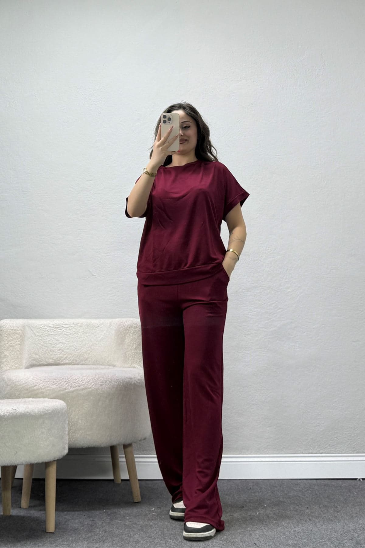 Bisiklet Yaka Pike Takım Bordo - 4265.1247.