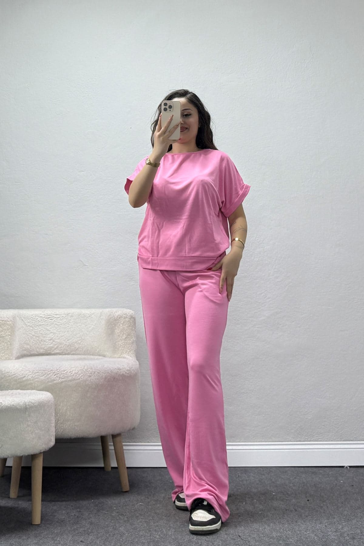 Bisiklet Yaka Pike Takım Pembe - 4265.1247.